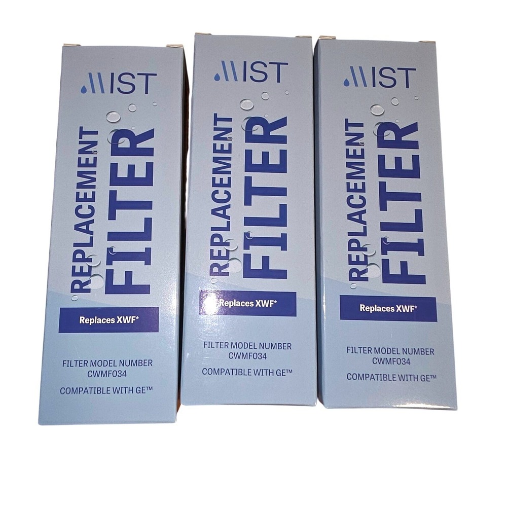 Mist‎ CWMF034 Refrigerator Water Filter 3 Pack Replaces GE XWF WR17X30702